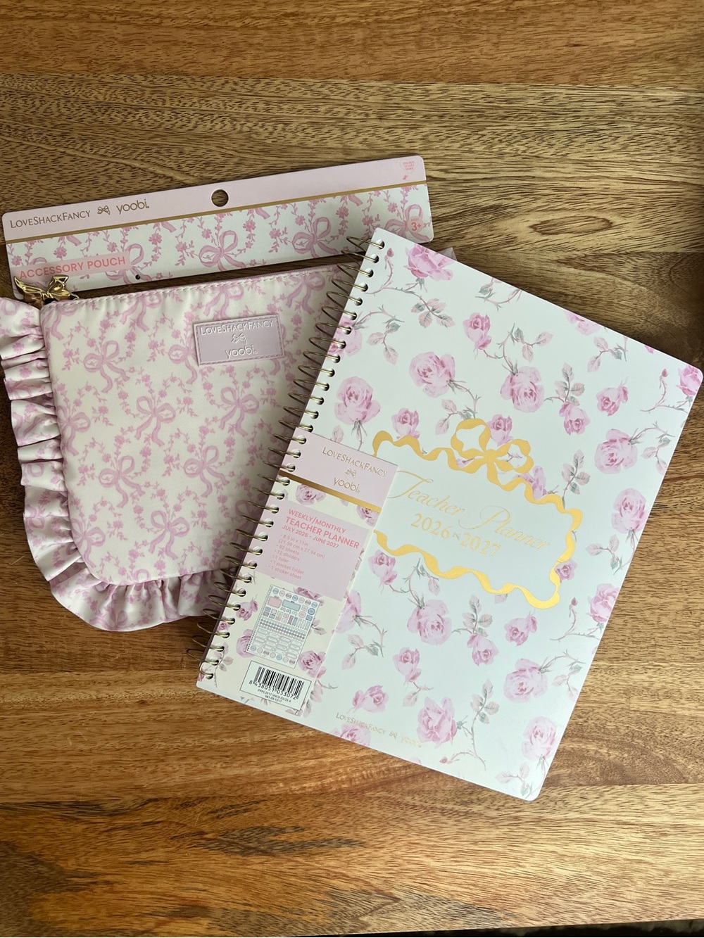 Love Shack Fancy Yoobi Target school supplies Teacher Planner & Pouch Set